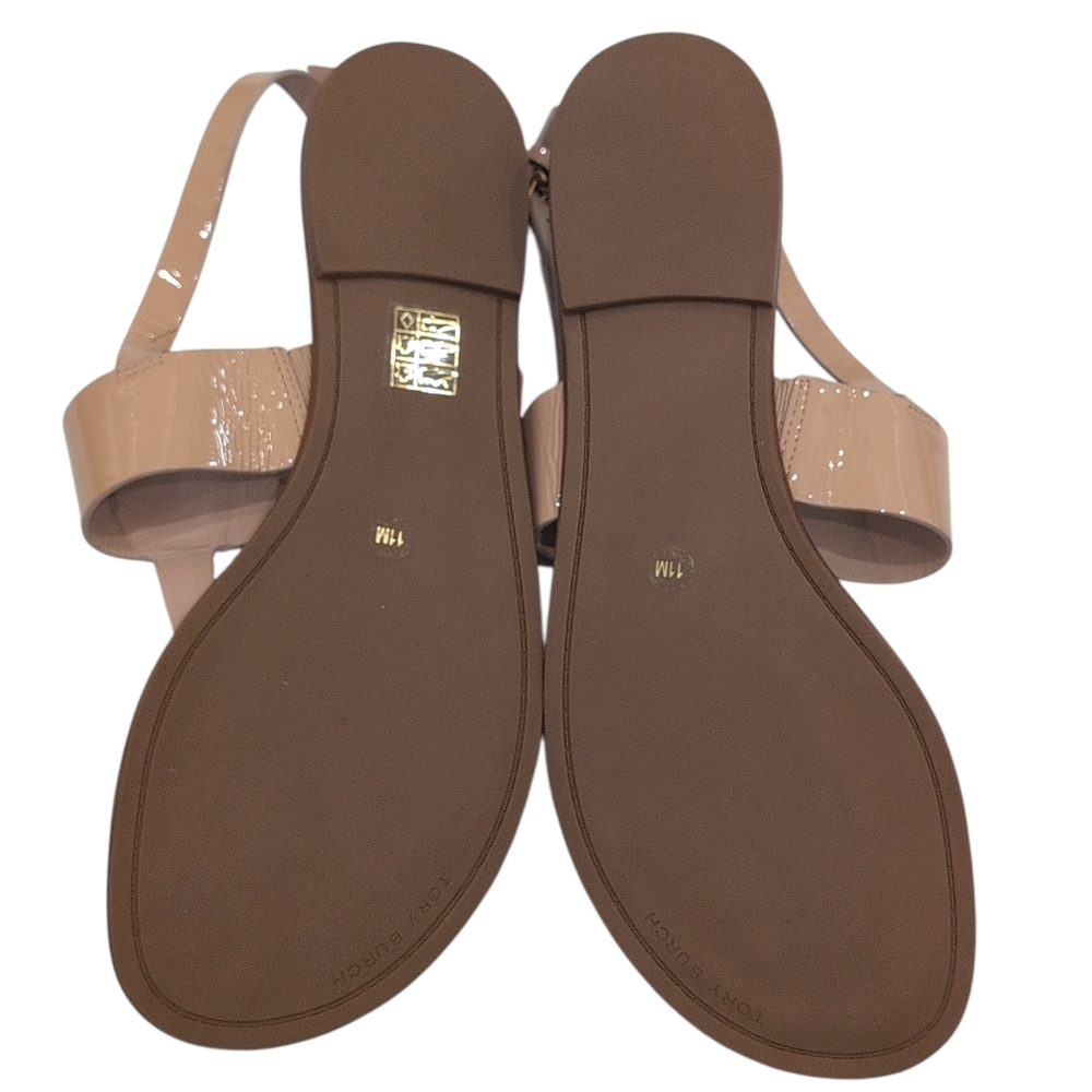 Tory Burch BENTON 2 flat thong sandal in goan sand 11 - Picture 4 of 7